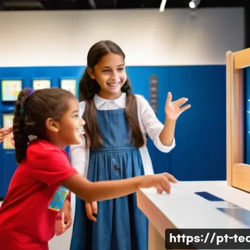 Home 11 교사 현장 체험 학습 계획법 - **Prompt:** A group of cheerful, diverse elementary school children, aged 7-10, excitedly engaging w...