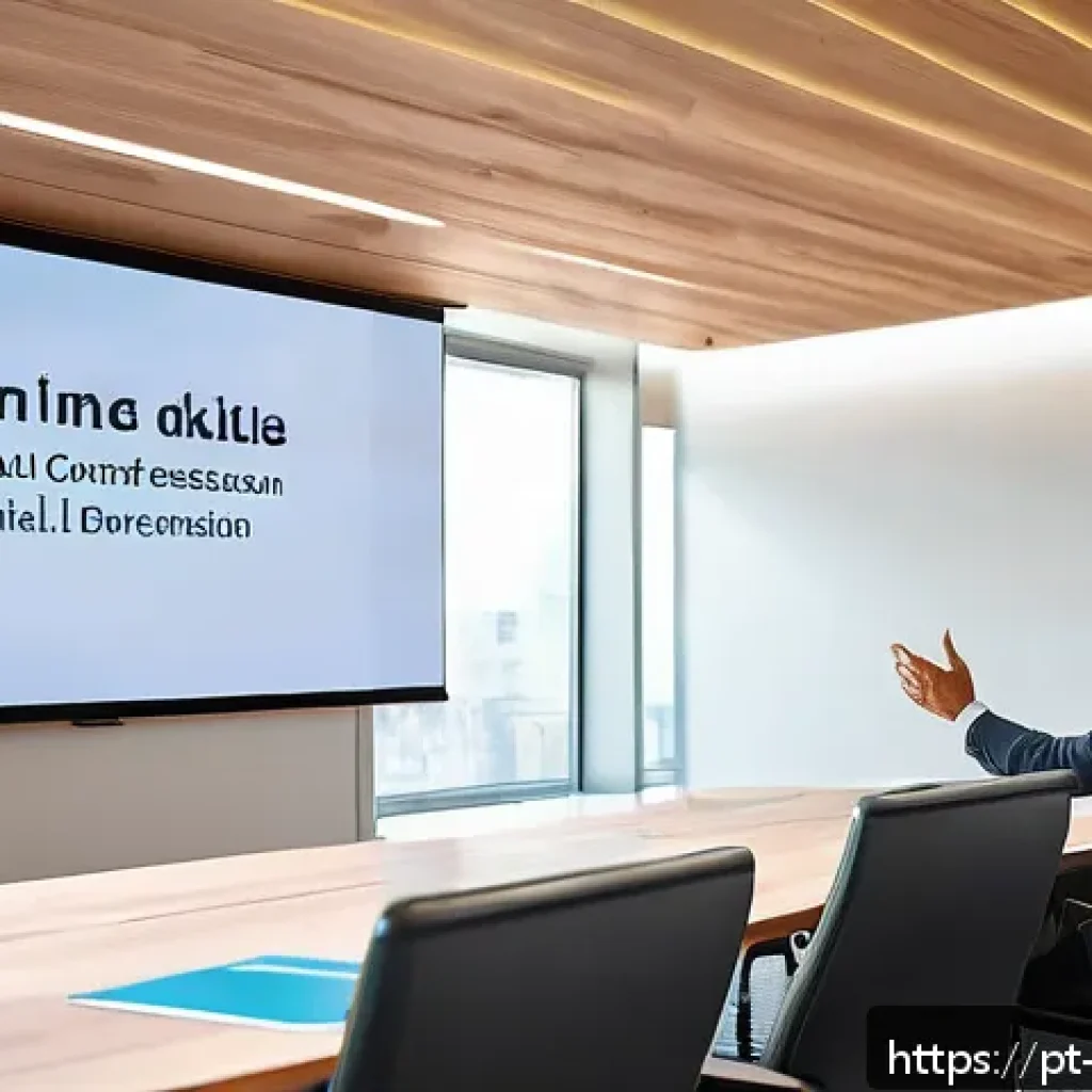 교사 교육 포럼 발표 준비법 - A professional speaker in a modern conference room, confidently delivering a presentation with a cle...