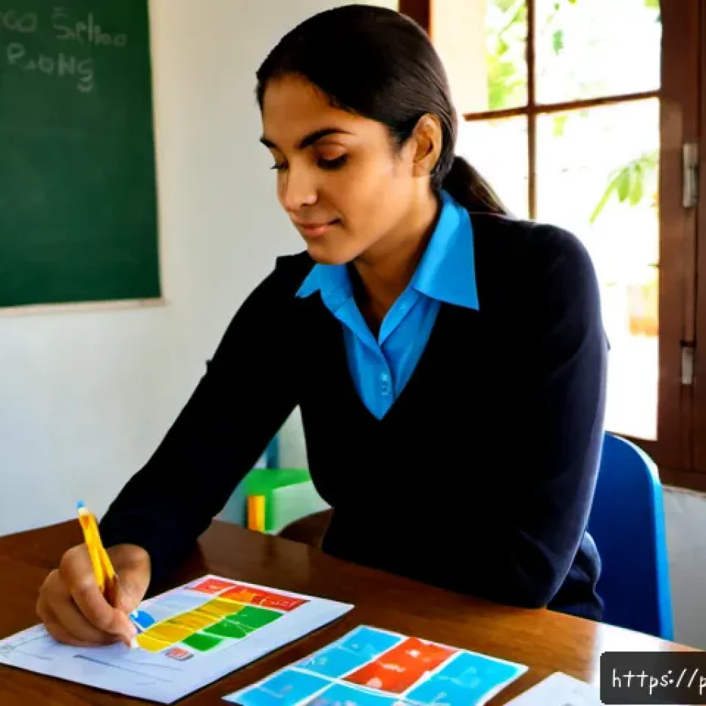 교사 교육철학 작성법 - Photorealistic documentary-style scene of a Brazilian primary school teacher in a bright São Paulo c...